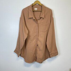 Wilfred Free Aritzia Oversized Cotton Gauze Button Up